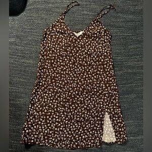Sunday Best Chocolate Floral Mini Dress